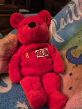 Ty Red San Francisco 49ers Plush Bear with Yellow Accent